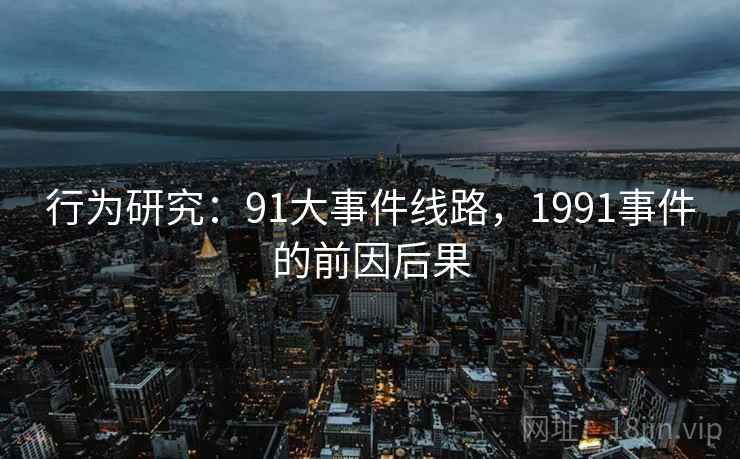 行为研究：91大事件线路，1991事件的前因后果