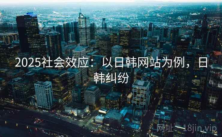 2025社会效应：以日韩网站为例，日韩纠纷